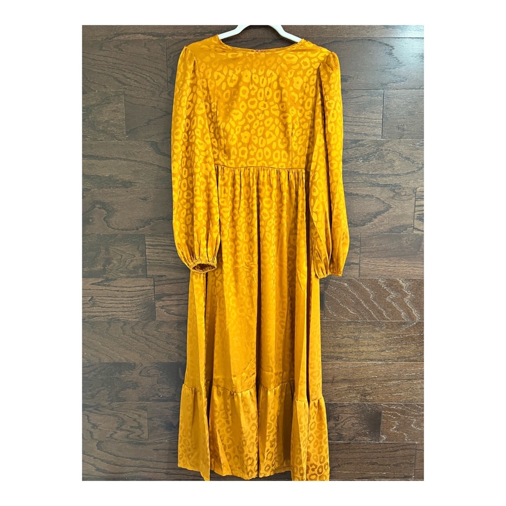 Mustard Leopard Print Dress